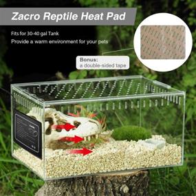 img 2 attached to 🦎 Zacro Reptile Heat Pad: Adjustable Under Tank Heater for 30-40gal Tank with Thermostat – Ideal for Turtles, Snakes, Lizards, Frogs, Spiders, and Plants!