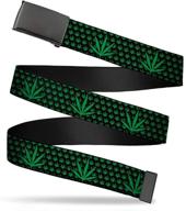 black wide-fit buckle down marijuana garden logo