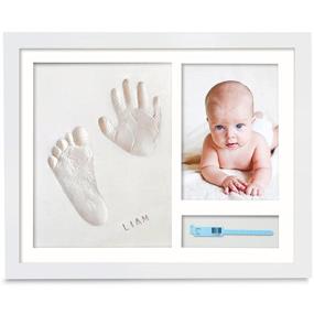 img 4 attached to 👶 Cherish Precious Moments with our Personalized Baby Handprint and Footprint Kit - Perfect Baby Nursery Decor and Gift for Newborns - Preserve Memories with Baby Photo Frame Print Kit - Register for this Alpine White Keepsake