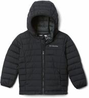 🧥 columbia powder hooded winter repellent boys' jackets & coats logo