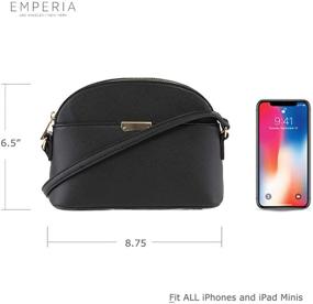 img 3 attached to 👜 EMPERIA Small Faux Leather Dome Crossbody Bag - Cute Shoulder Purse Handbag for Women
