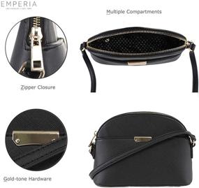 img 1 attached to 👜 EMPERIA Small Faux Leather Dome Crossbody Bag - Cute Shoulder Purse Handbag for Women