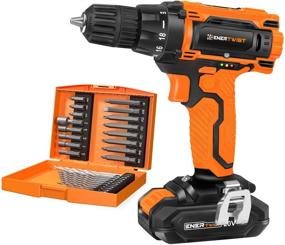 img 4 attached to 🔌 EnerTwist Cordless Drill Set with 28 Essential Accessories