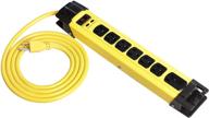 🔌 yellow 1-pack amazoncommercial heavy-duty metal surge protector power strip logo