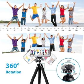 img 3 attached to 📷 Гибкое стойка HPUSN Phone Tripod: универсальный мини октопус-трипод с Bluetooth-пультом для путешествий, семейных снимков и собраний, совместимый с iPhone/Android/камерой/GoPro.