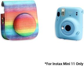 img 3 attached to Чехол для фотоаппарата CELION для камеры Fujifilm Instax Mini 11 Instant (радужный)