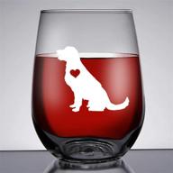 🐾 golden retriever lover's delight: large 17oz stemless golden retriever wine glass - the ultimate golden retriever gift! логотип