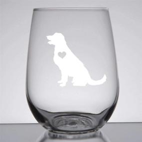 img 1 attached to 🐾 Golden Retriever Lover's Delight: Large 17oz Stemless Golden Retriever Wine Glass - The Ultimate Golden Retriever Gift!