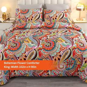 img 3 attached to Bohemian Comforter Reverse Bedding Beautiful