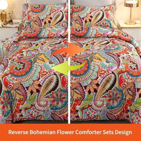 img 2 attached to Bohemian Comforter Reverse Bedding Beautiful