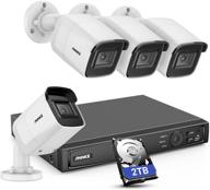 [enhanced] annke h800 4k audio recording poe security camera system, 8ch h.265+ poe nvr 🎥 with 4x 8mp poe ip bullet outdoor cameras, 100ft night vision, intelligent motion detection, 2tb pre-installed hdd logo
