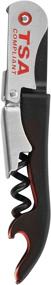 img 4 attached to 🍷 High-Quality True Jetsetter Black Double Hinged TSA Compliant Corkscrew Bottle Opener - Stainless Steel Wine Key 0.75x4.75x1