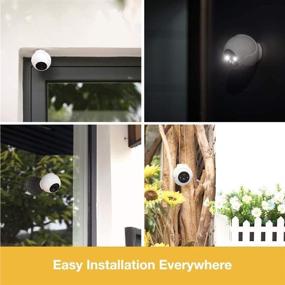 img 3 attached to 📸 Wireless Rechargeable Battery Powered WiFi Camera, 1080P Home Security Camera with Spotlight, Color Night Vision, Indoor/Outdoor, IP66 Waterproof, Motion Detection, 2-Way Audio, and Micro SD Slot