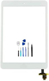img 4 attached to BESTeck Replacement Screen Digitizer Compatible with Apple iPad Mini 1 A1432 A1454 A1455 and Mini 2 A1489 A1490 A1491 - IC Chip, Home Button, Adhesive & Tools (White)
