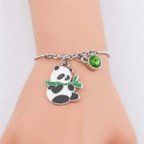 img 2 attached to 🐼 WSNANG Panda Bracelet - Panda Lover Gifts, Panda Bear Jewelry, Animal Gifts | Panda Charm Bracelet for a Friend, Animal Lover Gifts