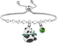 🐼 wsnang panda bracelet - panda lover gifts, panda bear jewelry, animal gifts | panda charm bracelet for a friend, animal lover gifts logo