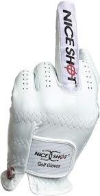 img 3 attached to 🏌️ Enhance Your Game with Nice Shot The Bird Men's Golf Glove: Premium Cabretta Leather in White