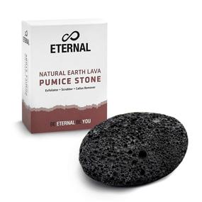 img 4 attached to 👣 Eternal - Natural Earth Lava Pumice Stone: Effortless Skin Callus and Corn Removal for Feet, Heels, and Palms. Ideal Pedicure and Manicure Exfoliation Tool. Foot Peel and Dry Dead Cell Scrubber for Women and Men (Black)