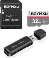 💾 32gb boymxu tf memory card with adapter - high-speed uhs-i card class 10 - usb 3.0 card reader included (black) logo