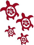 ur impressions dred hibiscus sea turtle family of four decal vinyl sticker graphics for cars trucks suv vans motorhomes walls windows logo