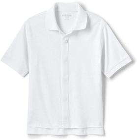 img 3 attached to Lands End Uniform Adaptive Interlock Boys' Clothing for Tops, Tees & Shirts