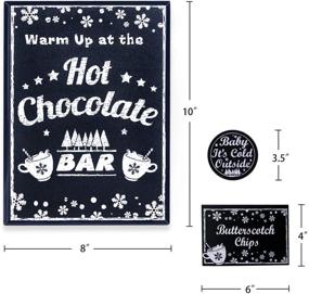 img 2 attached to 🍫 FaCraft Hot Chocolate Bar Kit: Deluxe Supplies for Christmas & New Year Party - Sign Labels, Table Cards, Spoons, Straws & More!