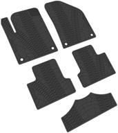 🚗 all weather floor liners replacement for jeep cherokee 2014-2019 - heavy duty rubber car mats - full black logo