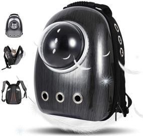 img 3 attached to 🐾 Airline Approved Portable Pet Carrier Bubble Backpack for Dogs and Cats - Waterproof Space Capsule Dome with Outdoor Breathable Design