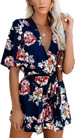 img 4 attached to Relipop Womens Jumpsuit Floral Elastic Women's Clothing and Dresses