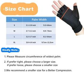 img 2 attached to 🧤 LTXB Fingerless Copper Arthritis Compression Gloves - Ultimate Pain Relief for Men and Women