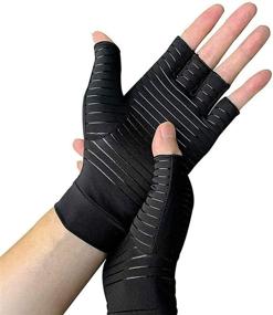 img 4 attached to 🧤 LTXB Fingerless Copper Arthritis Compression Gloves - Ultimate Pain Relief for Men and Women