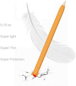 img 2 attached to Cute Case For Apple Pencil Sleeve For Apple Pencil Cover For Apple Pencil 2Nd Generation Grip Holder For Apple Pencil With Protective Nib Cover For Apple Pencil (Orange)