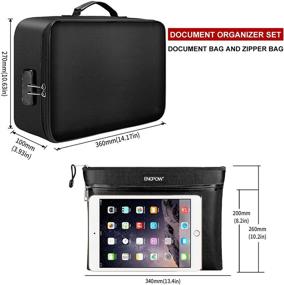 img 2 attached to 🔥 ENGPOW Fireproof Document Bag with Money Bag - Organize Important Files, Passport, Certificates, Legal Documents Safely | Home Office Travel Safe Bag with Lock | Multi-Layer Portable Filing Storage