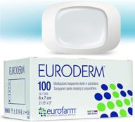 euroderm transparent sterile adhesive dressing - 2 3/8 x 2 ¾, highly resistant thin pu film - 100pcs logo