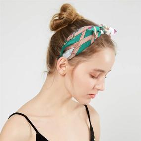 img 1 attached to 🎀 Jaciya 6-Piece Knotted Bow Headbands for Women: Stylish Turban Headbands with Wide Knot in 6 Colors