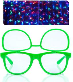 img 4 attached to 🕶️ Optimal Festival, Light, and Rave Eyewear: Premium Glasses with Flip Diffraction Lenses