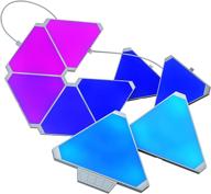 🔺 heywasai triangle lights rgb led lights, triangle colorful wall light panels with alexa compatibility, gaming lights for bedroom, living room, gaming room, 9-pack with 16 million colors. логотип