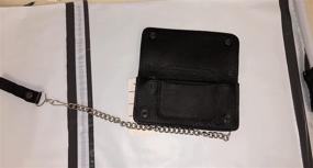 img 2 attached to Genuine Leather Bifold Motorcycle Trucker Wallet