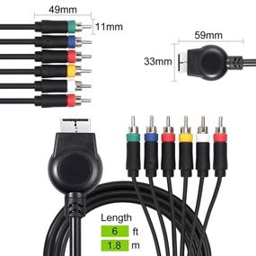 img 3 attached to 🔌 LiNKFOR 6 Feet Premium High Resolution HDTV Component RCA Audio Video Cable for PS1/2/3 Gaming Console - Black