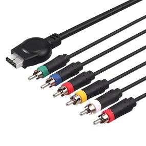 img 4 attached to 🔌 LiNKFOR 6 Feet Premium High Resolution HDTV Component RCA Audio Video Cable for PS1/2/3 Gaming Console - Black