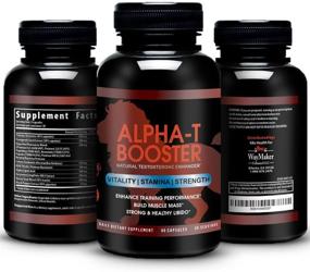img 2 attached to Alpha-T Testosterone Booster for Men - Naturally Enhance Testosterone Levels, Improve Athletic Performance, Energy, and Libido - Male Enhancement Supplement with Tribulus, Fenugreek, Tongkat Ali, Enzymatic Blend - 90 Veggie Caps