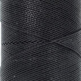 img 2 attached to Beadsmith Knot-Waxed Poly Cord: 144M Black | Ideal for Beading & Jewelry Making