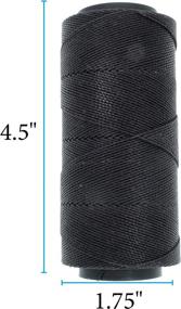 img 1 attached to Beadsmith Knot-Waxed Poly Cord: 144M Black | Ideal for Beading & Jewelry Making