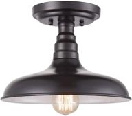 🔦 enhance your space with the danseer industrial oil rubbed bronze semi flush mount ceiling light logo