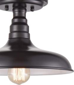 img 1 attached to 🔦 Enhance Your Space with the DANSEER Industrial Oil Rubbed Bronze Semi Flush Mount Ceiling Light