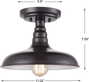 img 2 attached to 🔦 Enhance Your Space with the DANSEER Industrial Oil Rubbed Bronze Semi Flush Mount Ceiling Light