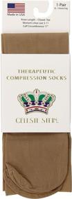 img 2 attached to 🧦 Celeste Stein Therapeutic Compression Socks: Nude, 8-15 mmHg - Improve Circulation & Comfort with 1 Pair