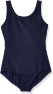 🩰 capezio high-neck tank leotard for girls: perfect blend of style and functionality логотип