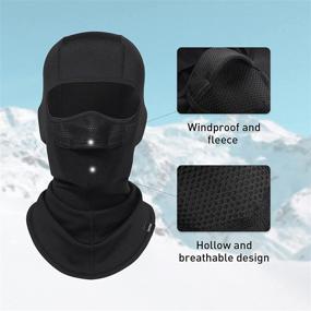 img 2 attached to 🧣 Balaclava Windproof Ski Mask: Stay Warm & Protected during Winter Motorcycling, Ice Fishing, and More!