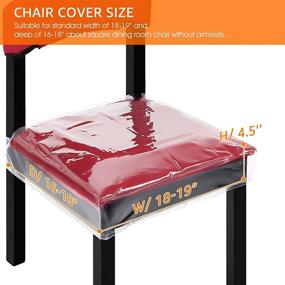 img 3 attached to Waterproof Plastic Chair Covers - Clear Vinyl Protectors for Dining Room & Kitchen Chairs (2 Pack)